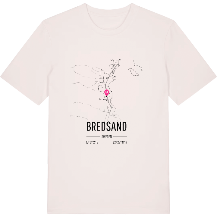 Bredsand karta t-shirt – t-shirt från PinShirt