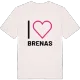 Jag älskar Brenas t-shirt stort tryck
