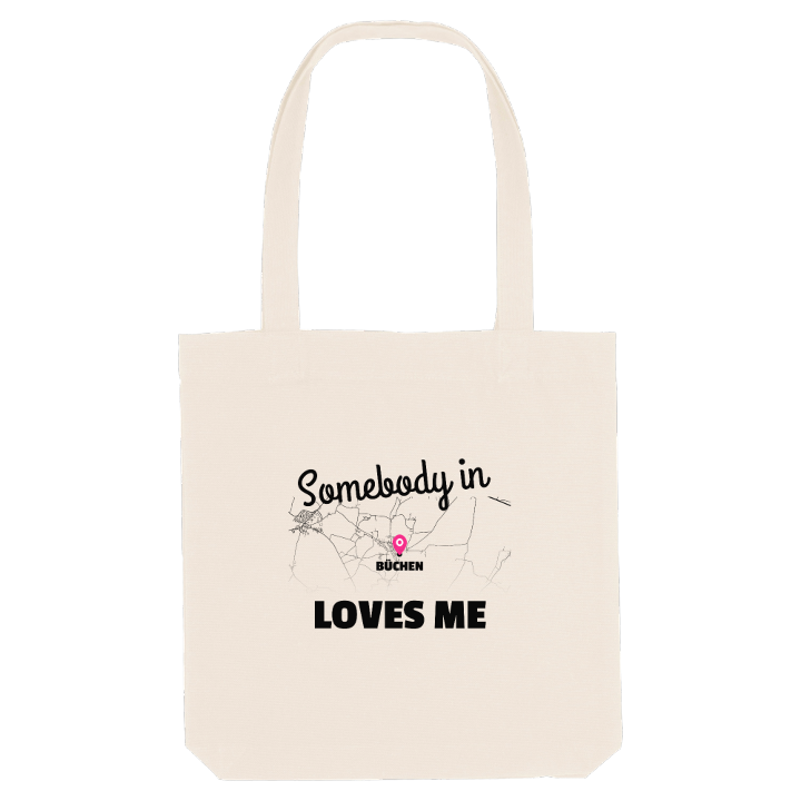 Någon i Büchen älskar mig tygkasse – tygkasse från PinShirt
