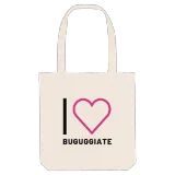 Jag älskar Buguggiate tygkasse stort tryck