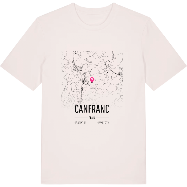 Canfranc karta t-shirt – t-shirt från PinShirt