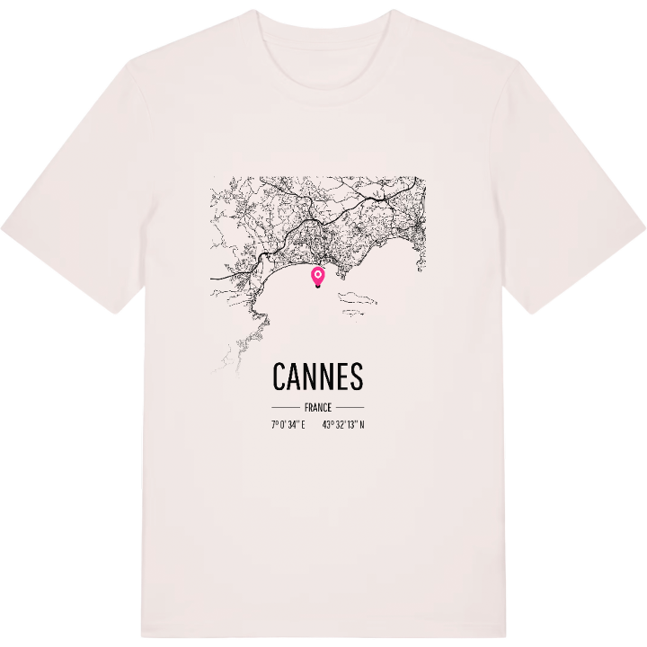 Cannes karta t-shirt – t-shirt från PinShirt