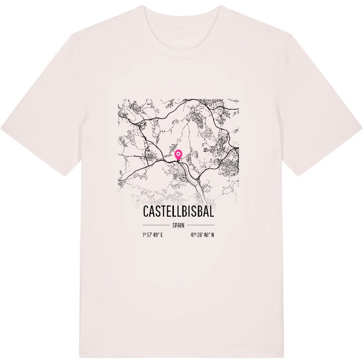 Castellbisbal karta t-shirt – t-shirt från PinShirt