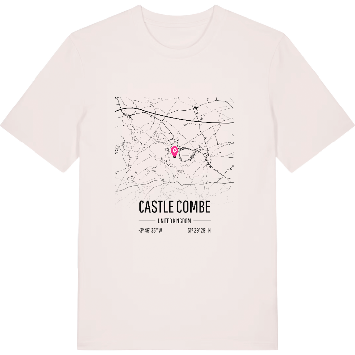 Castle Combe karta t-shirt – t-shirt från PinShirt