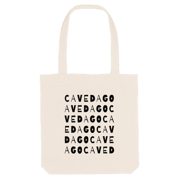 Cavedago ordlek tygkasse – tygkasse från PinShirt