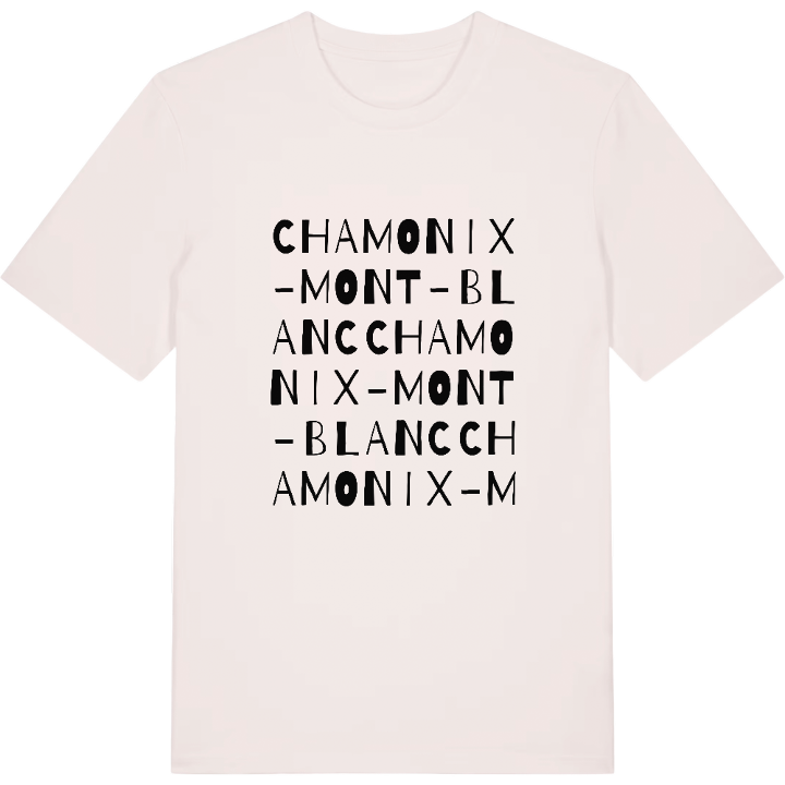 Chamonix-Mont-Blanc ordlek t-shirt – t-shirt från PinShirt