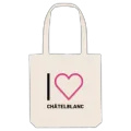 Jag älskar Châtelblanc tygkasse stort tryck