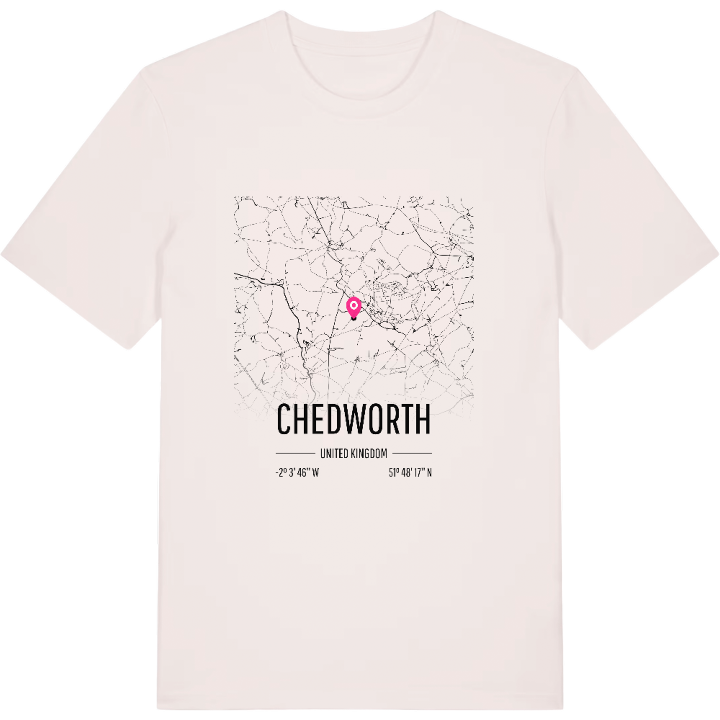 Chedworth karta t-shirt – t-shirt från PinShirt