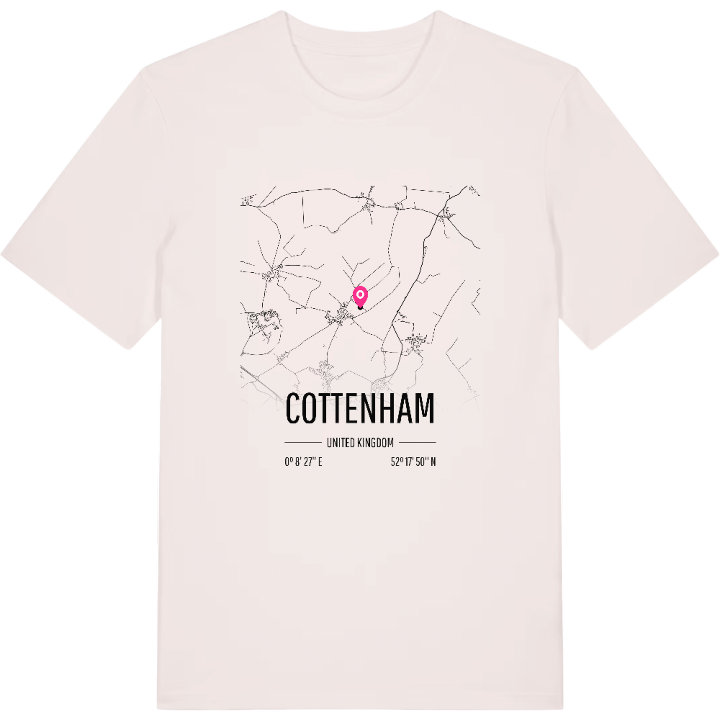 Cottenham karta t-shirt – t-shirt från PinShirt