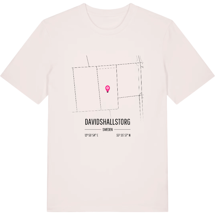 Davidshallstorg karta t-shirt – t-shirt från PinShirt