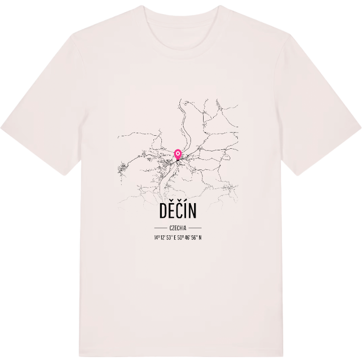 Děčín karta t-shirt – t-shirt från PinShirt