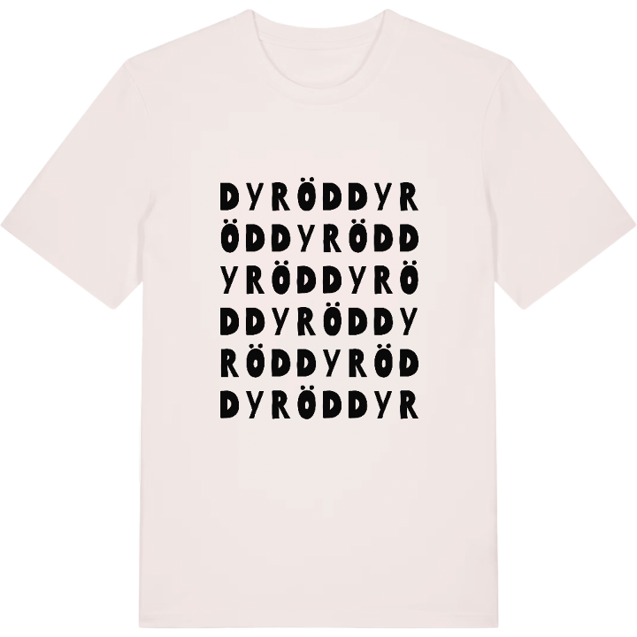 Dyröd ordlek t-shirt – t-shirt från PinShirt
