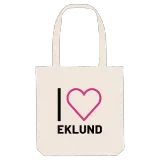 Jag älskar Eklund tygkasse stort tryck