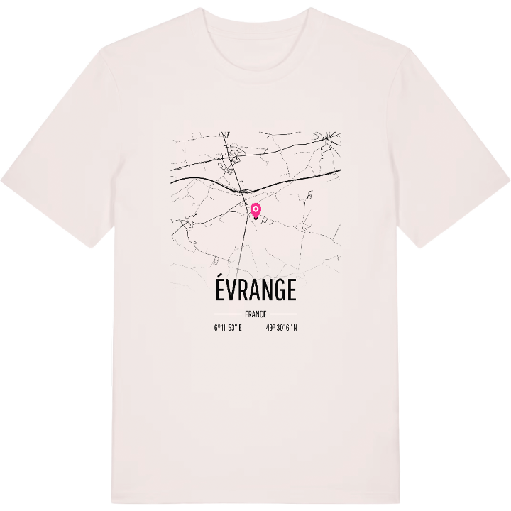 Évrange karta t-shirt – t-shirt från PinShirt