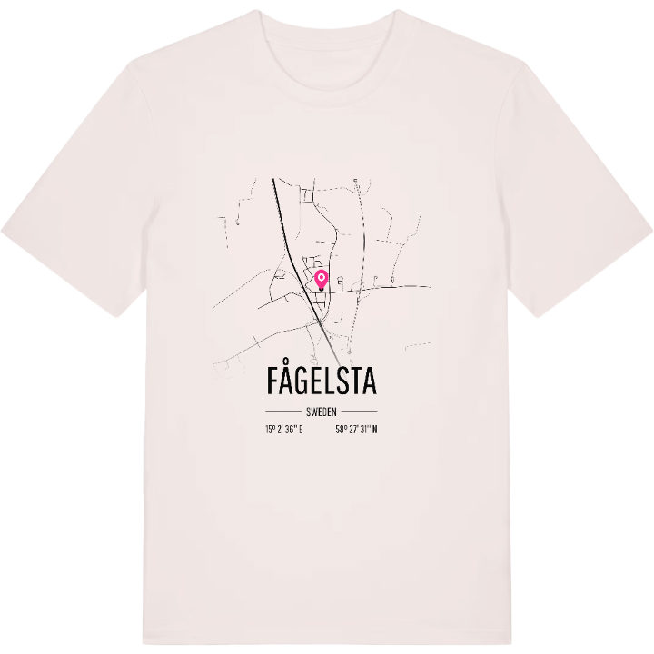 Fågelsta karta t-shirt – t-shirt från PinShirt