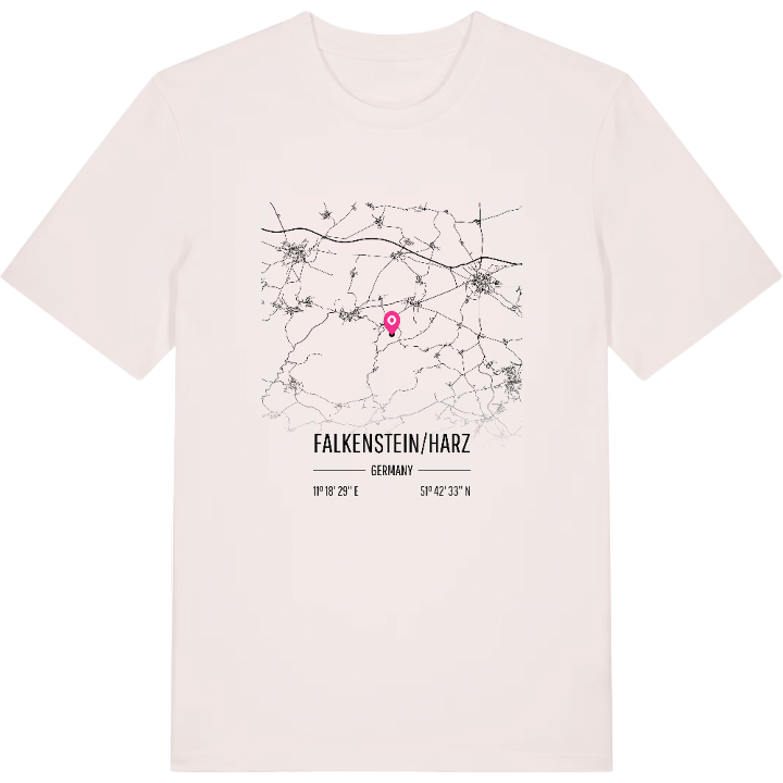 Falkenstein/Harz karta t-shirt – t-shirt från PinShirt