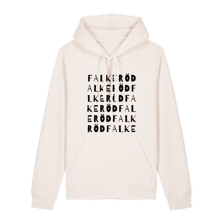 Falkeröd ordlek hoodie – hoodie från PinShirt