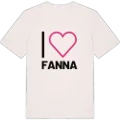 Jag älskar Fanna t-shirt stort tryck