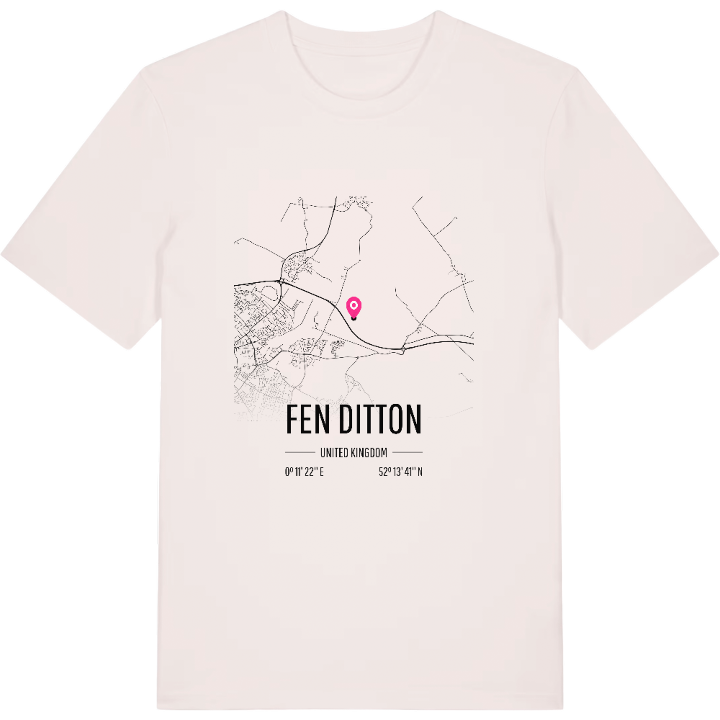 Fen Ditton karta t-shirt – t-shirt från PinShirt