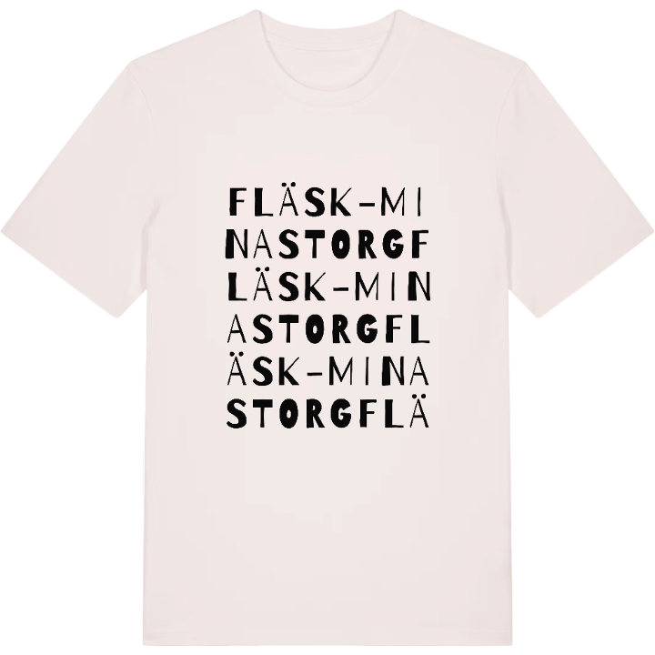 Fläsk-Minas Torg ordlek t-shirt – t-shirt från PinShirt