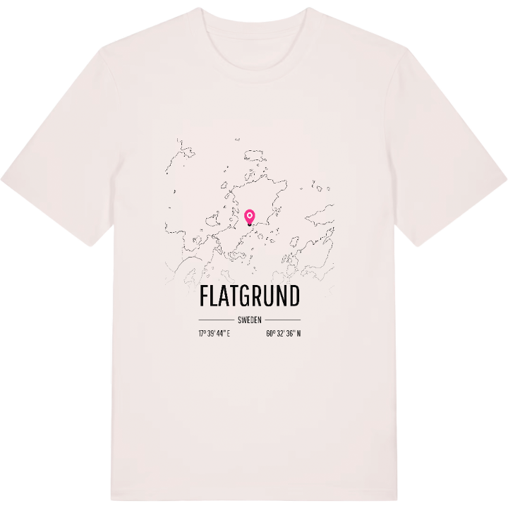 Flatgrund karta t-shirt – t-shirt från PinShirt