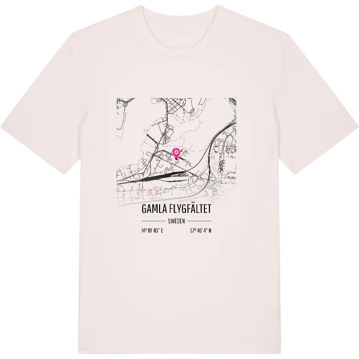 Gamla flygfältet karta t-shirt – t-shirt från PinShirt