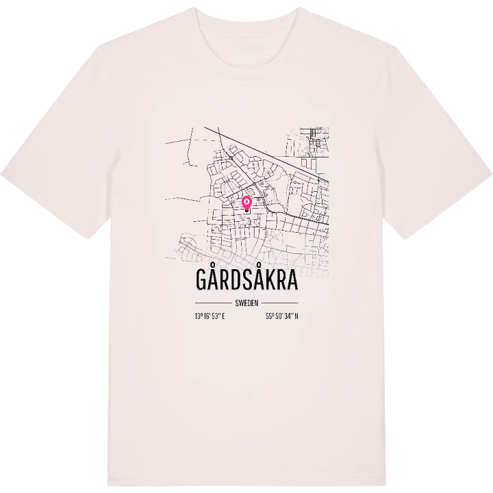 Gårdsåkra karta t-shirt – t-shirt från PinShirt