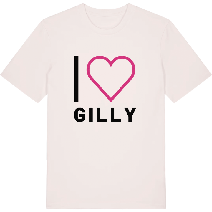 Jag älskar Gilly t-shirt stort tryck – t-shirt från PinShirt
