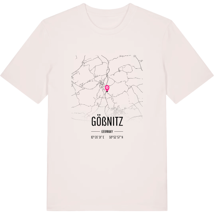 Gößnitz karta t-shirt – t-shirt från PinShirt