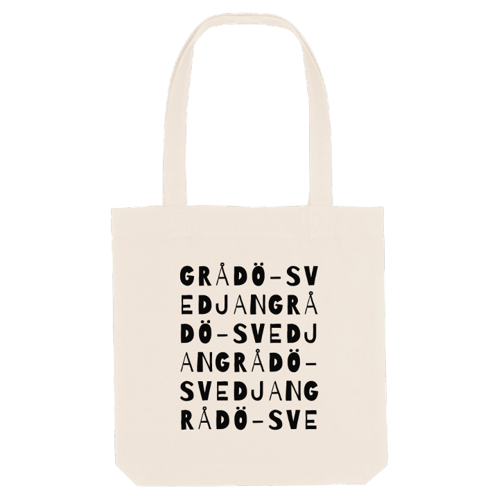 Grådö-Svedjan ordlek tygkasse – tygkasse från PinShirt