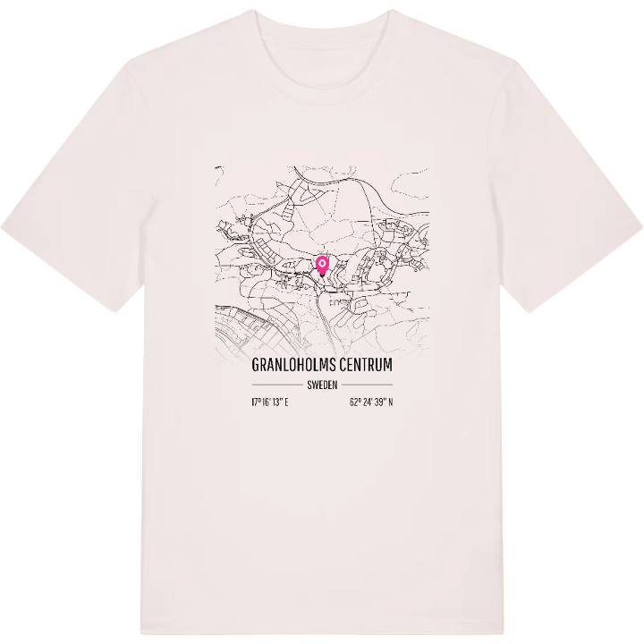 Granloholms centrum karta t-shirt – t-shirt från PinShirt