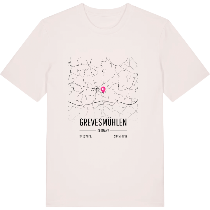 Grevesmühlen karta t-shirt – t-shirt från PinShirt