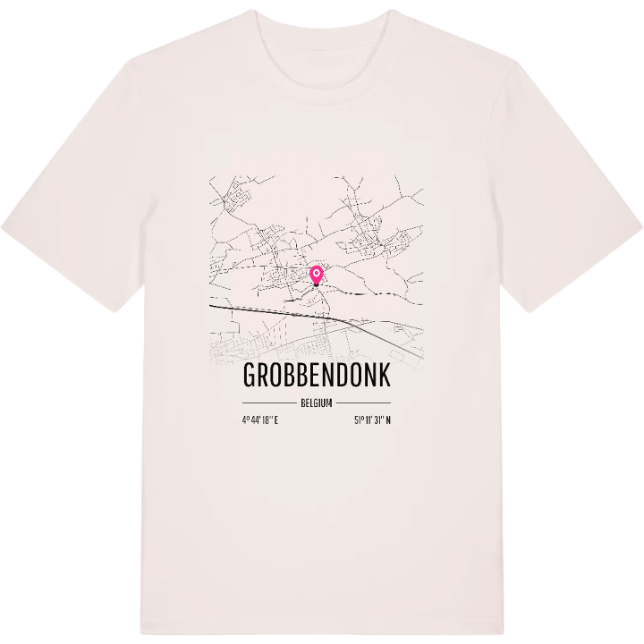 Grobbendonk karta t-shirt – t-shirt från PinShirt