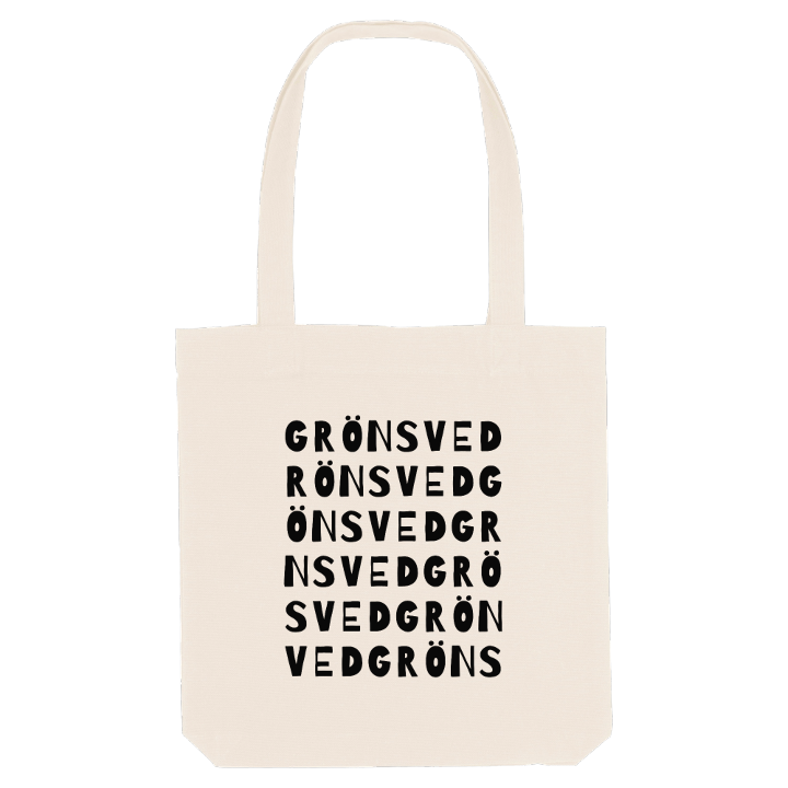 Grönsved ordlek tygkasse – tygkasse från PinShirt