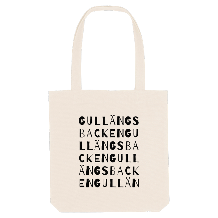 Gullängsbacken ordlek tygkasse – tygkasse från PinShirt