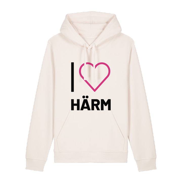 Jag älskar Härm hoodie stort tryck – hoodie från PinShirt