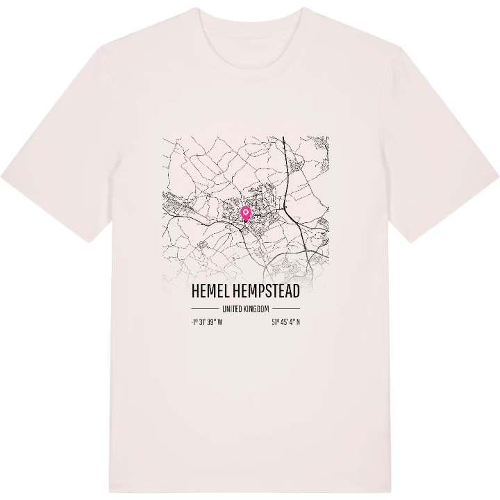 Hemel Hempstead karta t-shirt – t-shirt från PinShirt