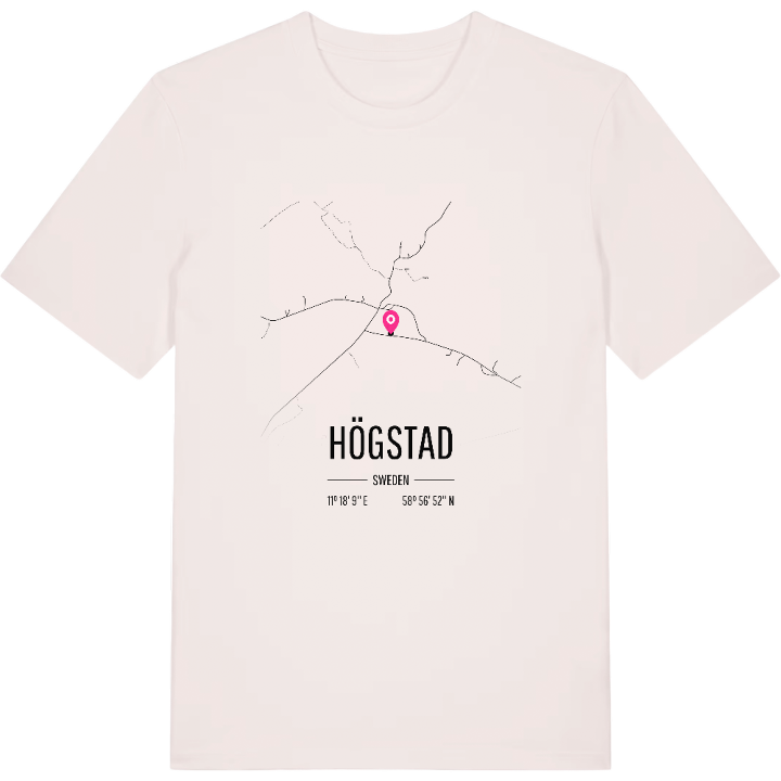 Högstad karta t-shirt – t-shirt från PinShirt
