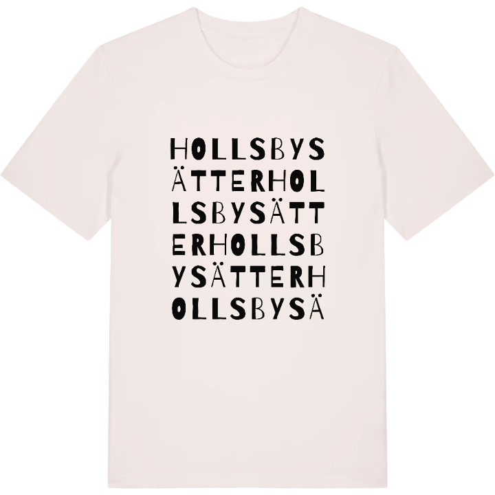 Hollsbysätter ordlek t-shirt – t-shirt från PinShirt