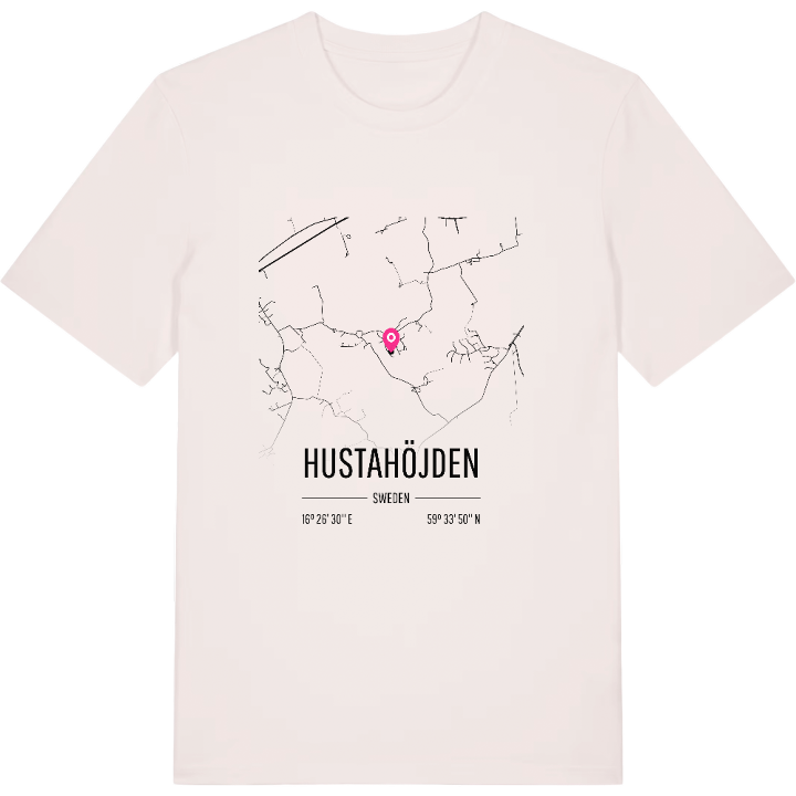 Hustahöjden karta t-shirt – t-shirt från PinShirt