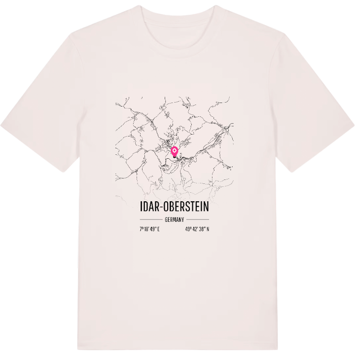 Idar-Oberstein karta t-shirt – t-shirt från PinShirt