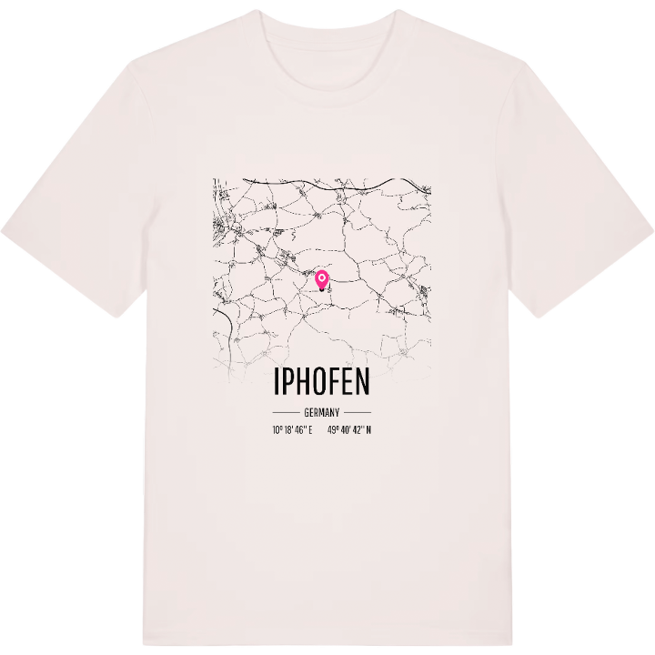 Iphofen karta t-shirt – t-shirt från PinShirt