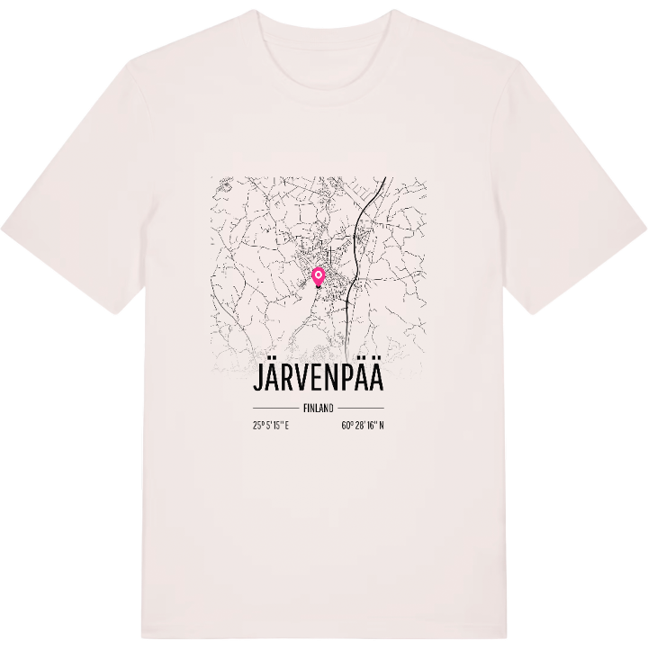 Järvenpää karta t-shirt – t-shirt från PinShirt