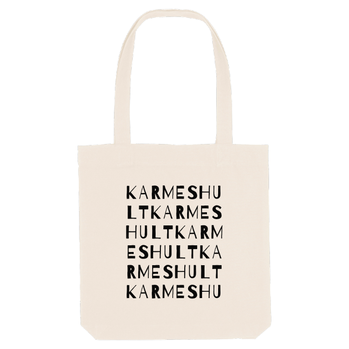 Karmeshult ordlek tygkasse – tygkasse från PinShirt