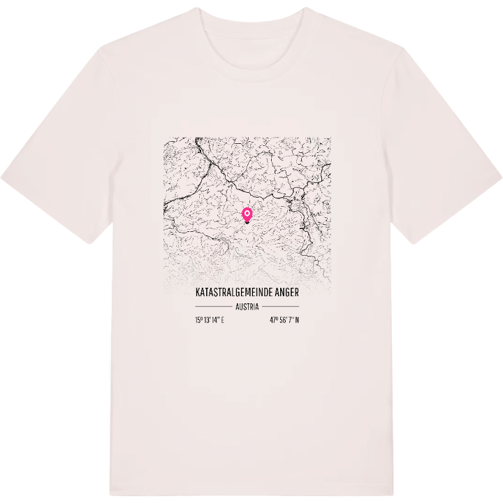 Katastralgemeinde Anger karta t-shirt – t-shirt från PinShirt