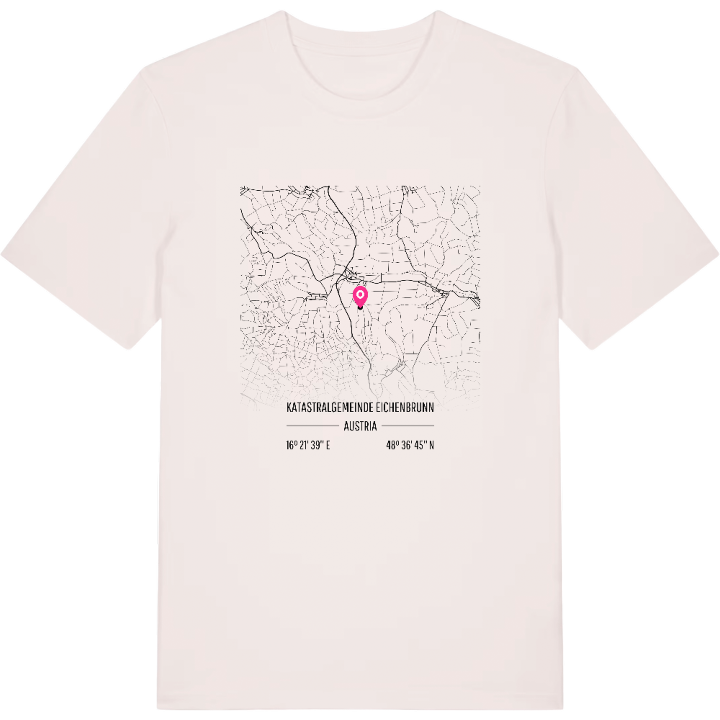 Katastralgemeinde Eichenbrunn karta t-shirt – t-shirt från PinShirt