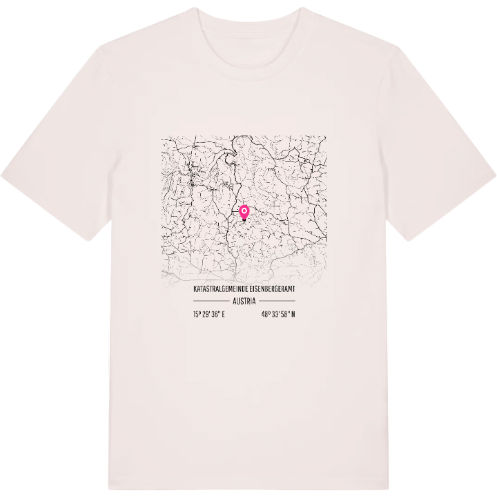 Katastralgemeinde Eisenbergeramt karta t-shirt – t-shirt från PinShirt
