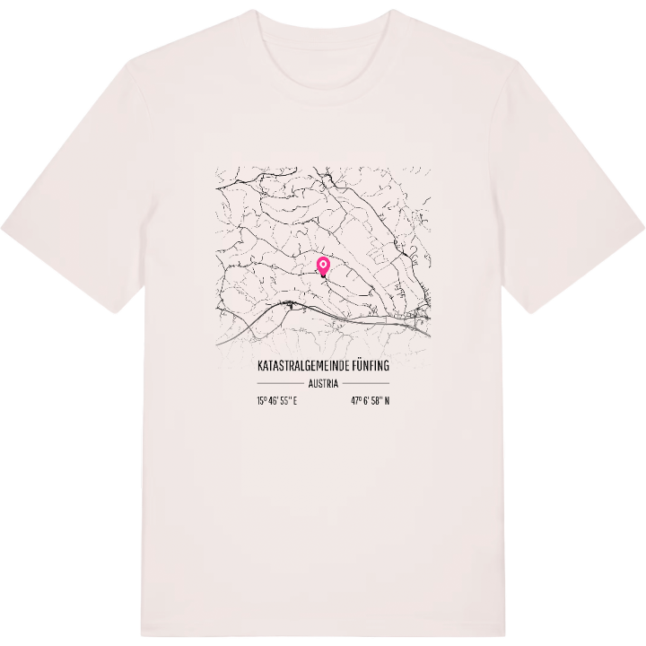 Katastralgemeinde Fünfing karta t-shirt – t-shirt från PinShirt