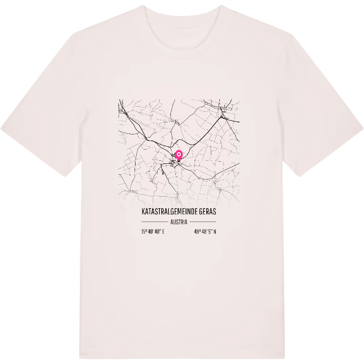 Katastralgemeinde Geras karta t-shirt – t-shirt från PinShirt