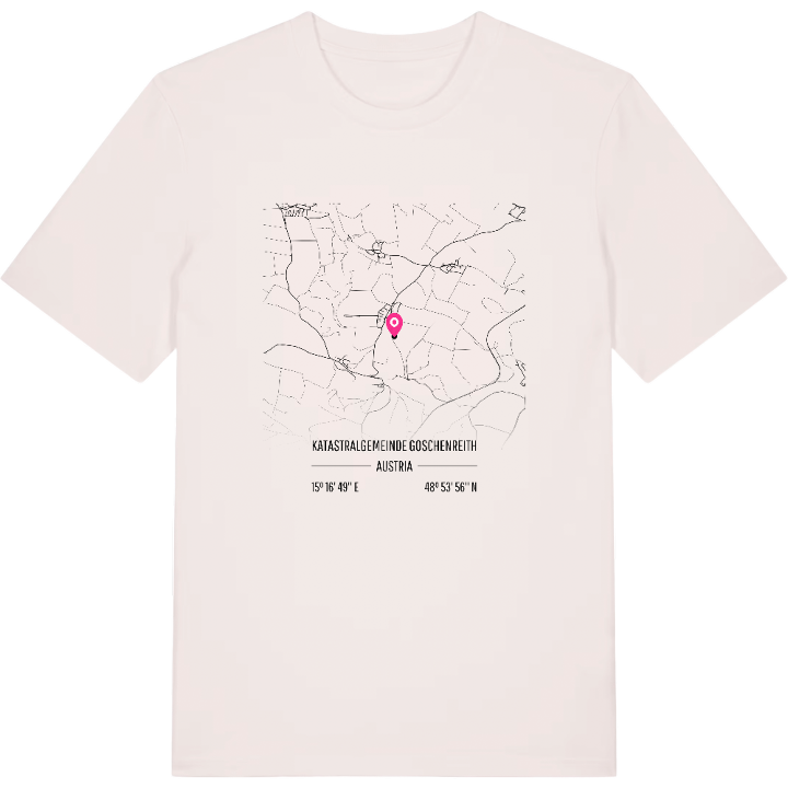 Katastralgemeinde Goschenreith karta t-shirt – t-shirt från PinShirt